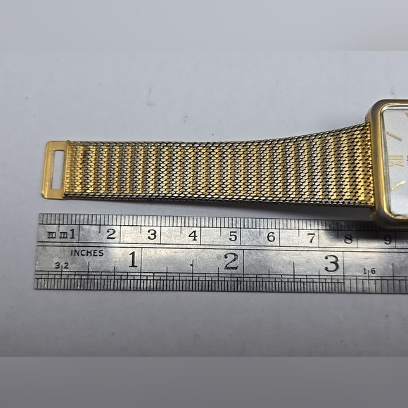 Rare Vintage Mens Jules Jurgensen 4154 Watch 29mm Gold Tone Square New Battery - Picture 8 of 12